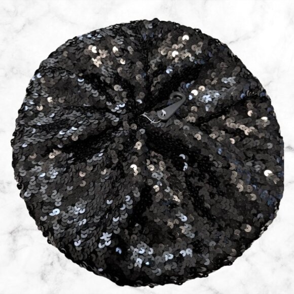 NWT | TORRID Black Sequin Beret Hat | Women’s Sparkly Winter Accessory - Picture 9 of 9